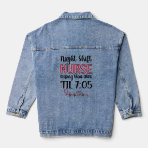 Night Shift Nurse Week Night Shift Nursing Funny F Jeansjacke