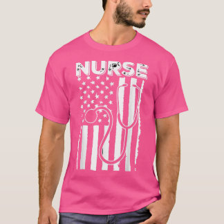 Night Shift NurseNurse Flag American  T-Shirt