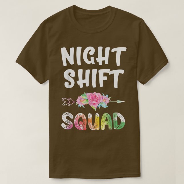 Night Shift SquadNight Shift Matching Nurse  T-Shirt (Design vorne)