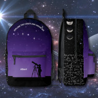 Night Sky Astronomy Backpack Lila & schwarz