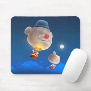 Night Sky Balloon Adventure Mousepad