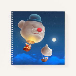 Night Sky Balloon Adventure Notizbuch