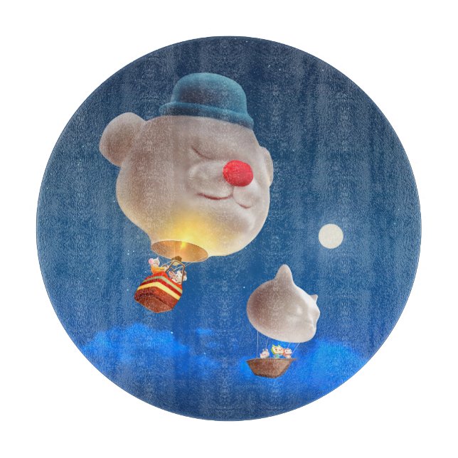 Night Sky Balloon Adventure Schneidebrett (Vorderseite)