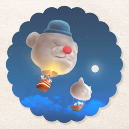 Night Sky Balloon Adventure Untersetzer