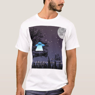 Night Sky Boat Ride mit Spaceship Landing T - Shir T-Shirt