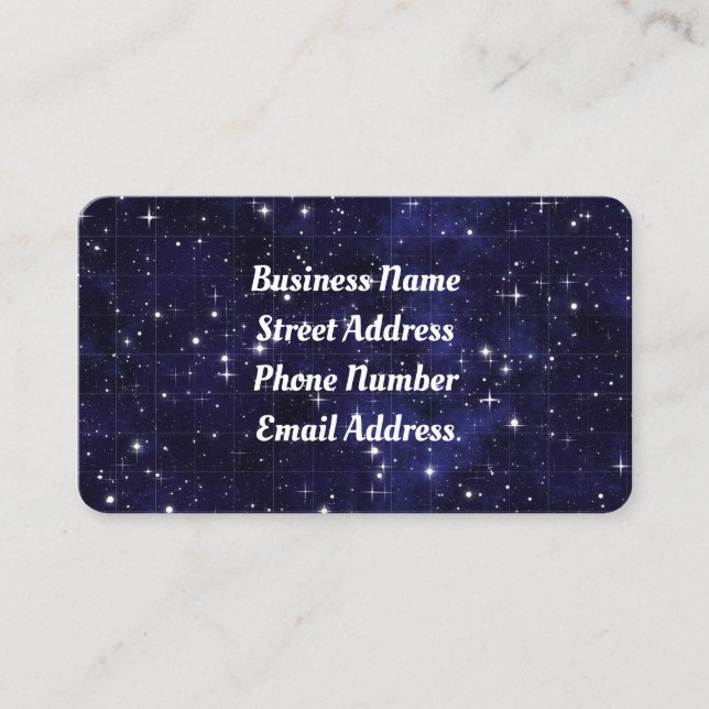 Night Sky Business Card Visitenkarte (Vorderseite)