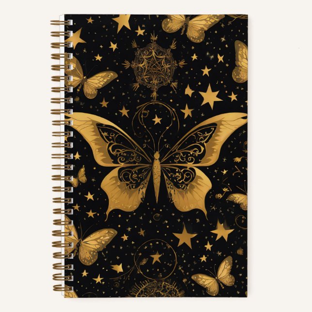 "Night Sky Butterfly" Journal Notizbuch (Vorderseite)