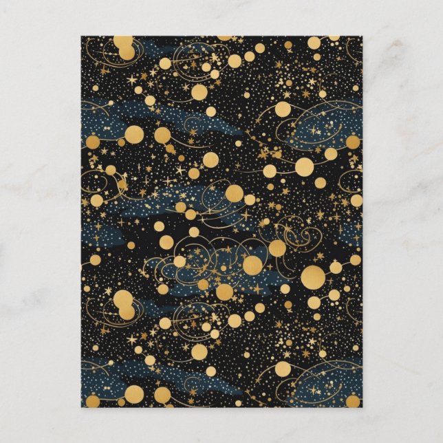 Night Sky Chiyogami Postkarte (Vorderseite)