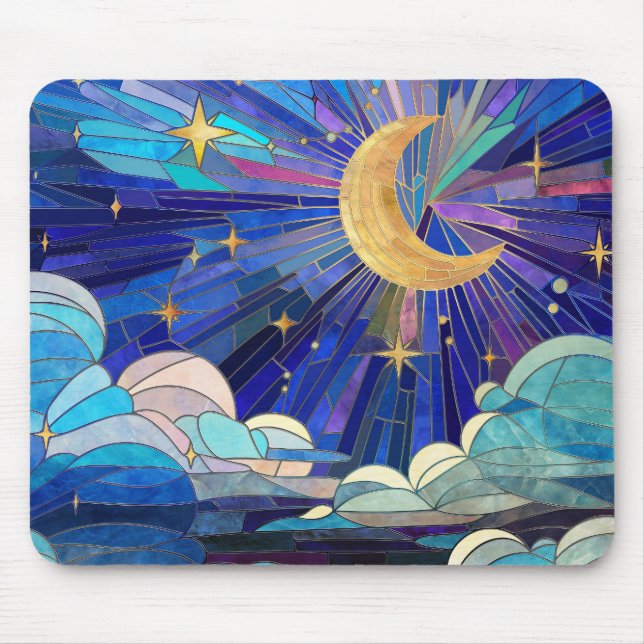 Night Sky - Digital Art Mosaik Mousepad (Vorne)