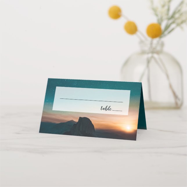 Night Sky Elegante Platzkarte (Vorderseite)