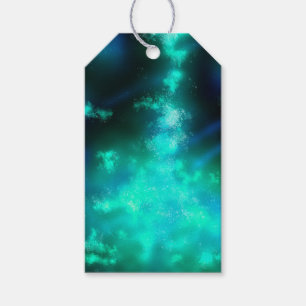 Night Sky Emerald Green Gift Tags Geschenkanhänger