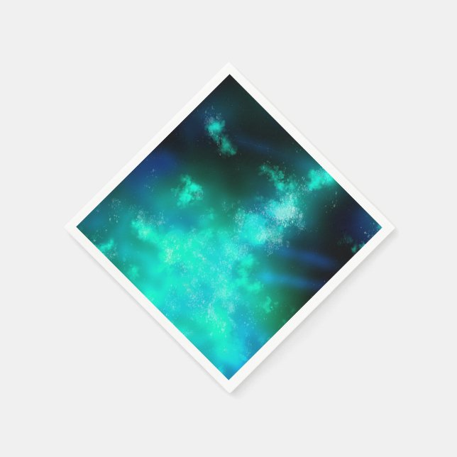 Night Sky Emerald Grünbuch Napkin Serviette (Ecke)