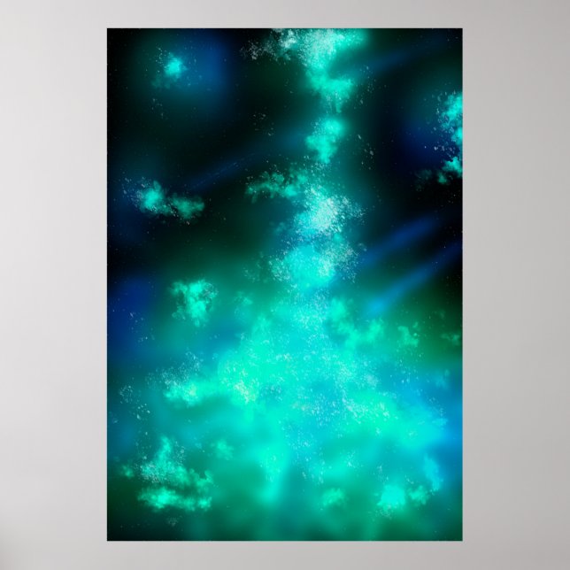 Night Sky Emerald Poster (Vorne)