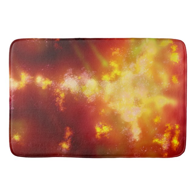 Night Sky Flame Bath Mat Badematte (Vorderseite)