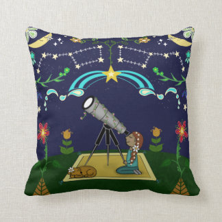 Night Sky Folk Art Kissen