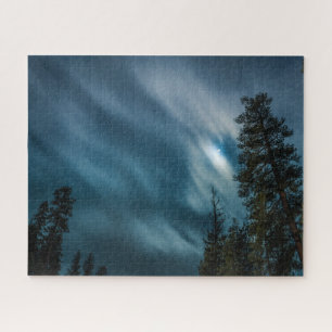 Night Sky & Forest in Moon Light Puzzle