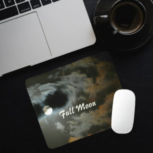 Night Sky Full Moon Mouse Pad Mousepad