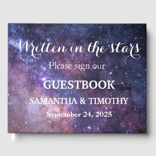 Night Sky Galaxy Stars Space Modern Universum Gast Gästebuch
