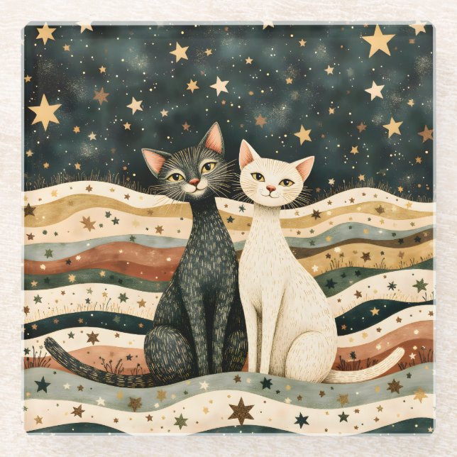 Night Sky Glasuntersetzer (Vorderseite)