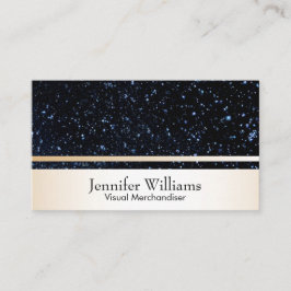 Night Sky & Gold Trim Visitenkarte