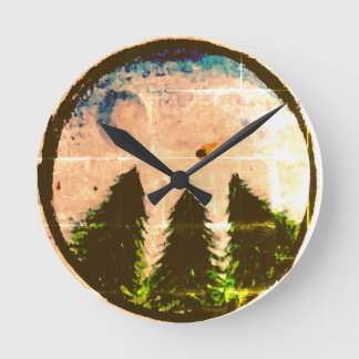 "Night Sky" Hand Drawing Round Clock Runde Wanduhr