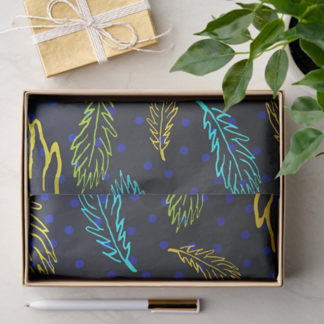 Night Sky Herbst Leaves Set 1 Seidenpapier (Geschenk)