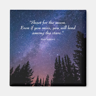 Night Sky Inspiration Zitat Magnet