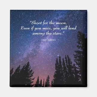 Night Sky Inspiration Zitat Magnet