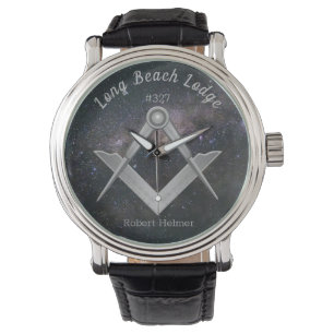 Night Sky Masonic Symbol Mit Monogramm Watch Armbanduhr