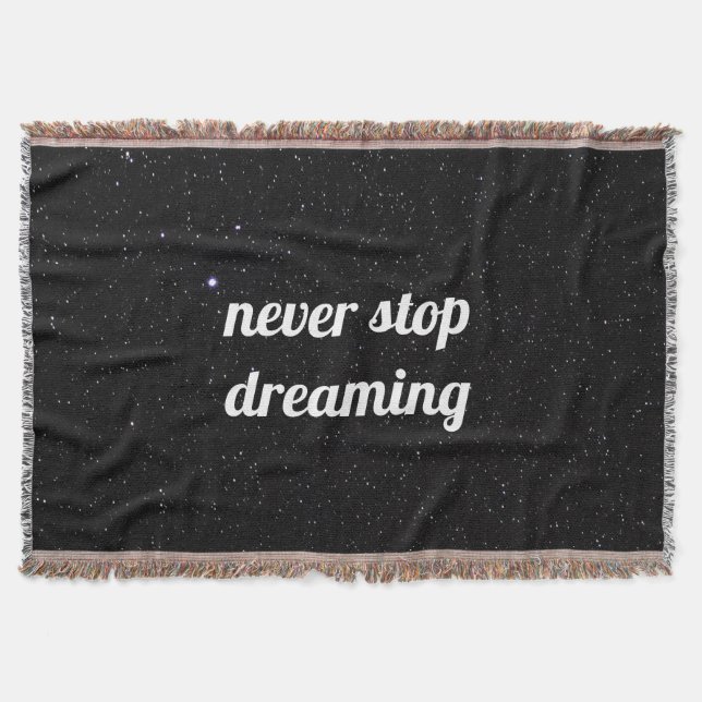 Night Sky mit Stars Quote Sherpa Blanket Decke (Vorderseite)
