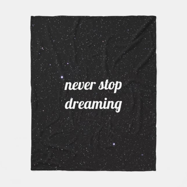 Night Sky mit Stars Quote Sherpa Blanket Fleecedecke (Vorderseite)