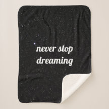 Night Sky mit Stars Quote Sherpa Blanket