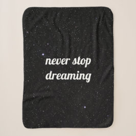 Night Sky mit Stars Quote Sherpa Blanket Sherpadecke