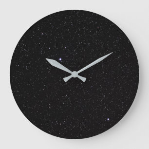 Night Sky mit Sternen Große Wanduhr