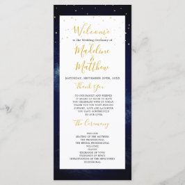 Night Sky Moderne Elegante Hochzeit Willkommen Programm