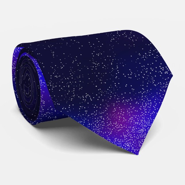 Night Sky Neck Tie Krawatte (Gerollt)