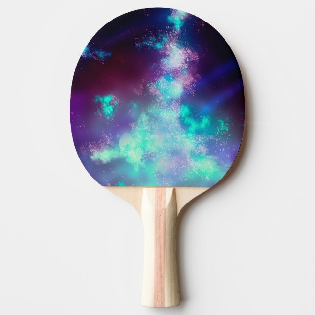 Night Sky Neon Lights Ping Pong Paddle Tischtennis Schläger (Vorderseite)