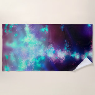 Night Sky - Neon Lights Strandtuch