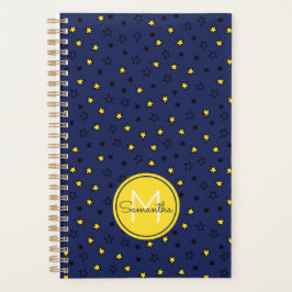 Night Sky Niedlich Stars auf Navy Blue Pattern Mon Planer