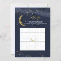 Night Sky Over Moon Baby Shower Bingo Game