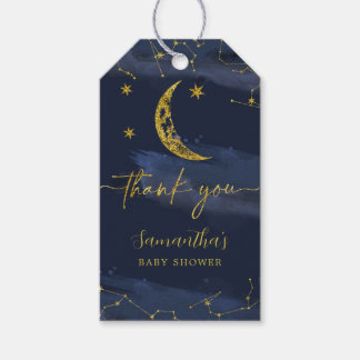 Night Sky Over Moon Baby Shower Vielen Dank Tag Geschenkanhänger