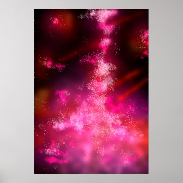Night Sky Pink Flare Poster (Vorne)