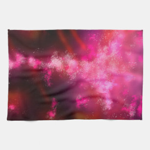 Night Sky Pink Flare Teetuch Geschirrtuch