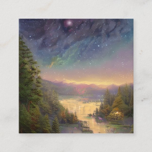 Night Sky Quadratische Visitenkarte (Vorderseite)