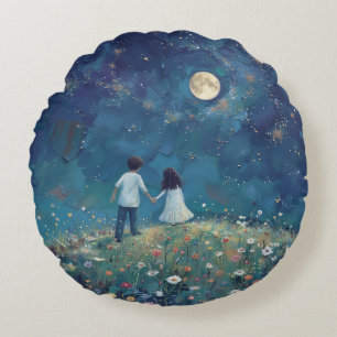 Night Sky Round Pillow Rundes Kissen