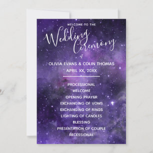 Night Sky Starlight Hochzeitskarte Einladung