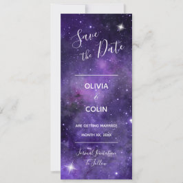 Night Sky Starlight Lila Wedding Save The Date