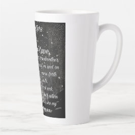 Night Sky Stars Poetry Latte Große Tasse