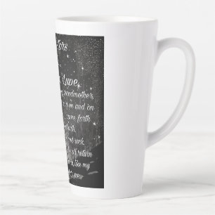 Night Sky Stars Poetry Latte Große Tasse