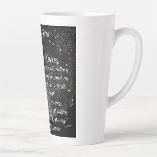 Night Sky Stars Poetry Latte Große Tasse